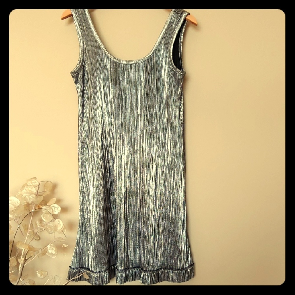 DKNY Jeans Metallic Silver Dress